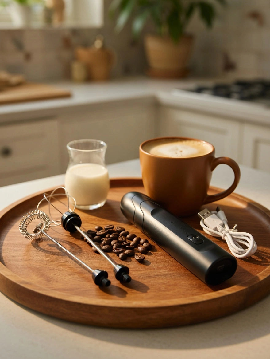USB Rechargeable Coffee Frother & Kitchen Beater