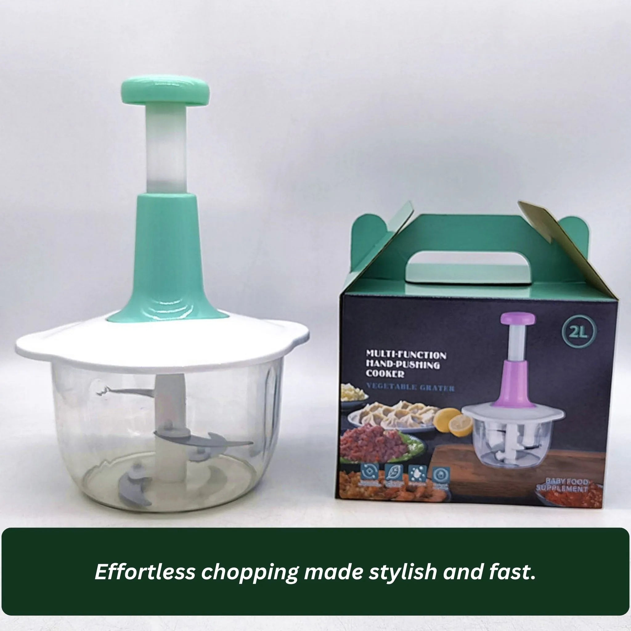 Premium 2L Manual Hand-Push Chopper 🔪✨