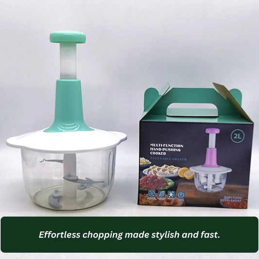 Premium 2L Manual Hand-Push Chopper 🔪✨