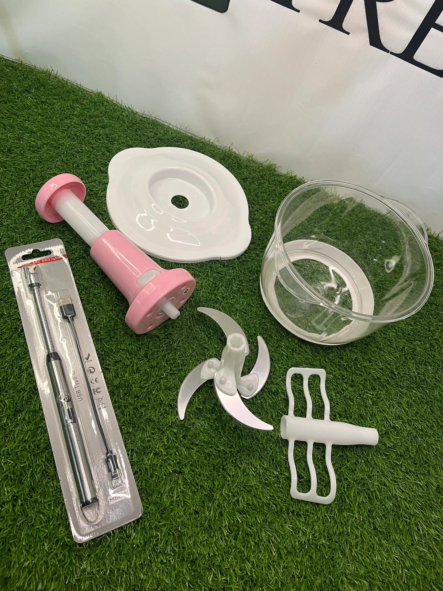 Smart Kitchen Essential Combo – Manual Push Chopper + USB Electric Arc Lighter