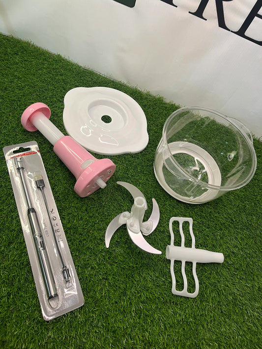 Smart Kitchen Essential Combo – Manual Push Chopper + USB Electric Arc Lighter