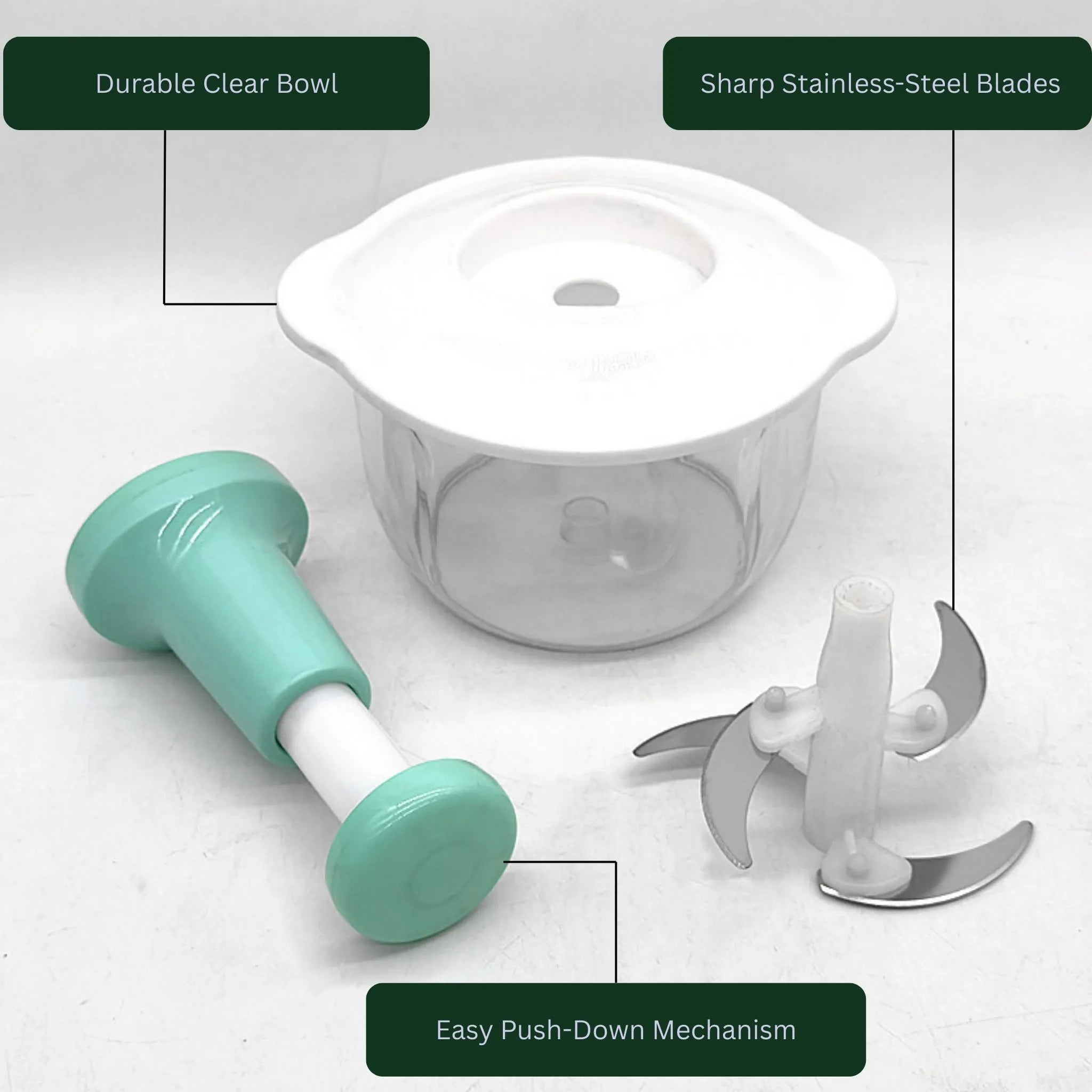 2-in-1 Kitchen Combo – Manual Food Chopper & Silicone Cleaning Gloves