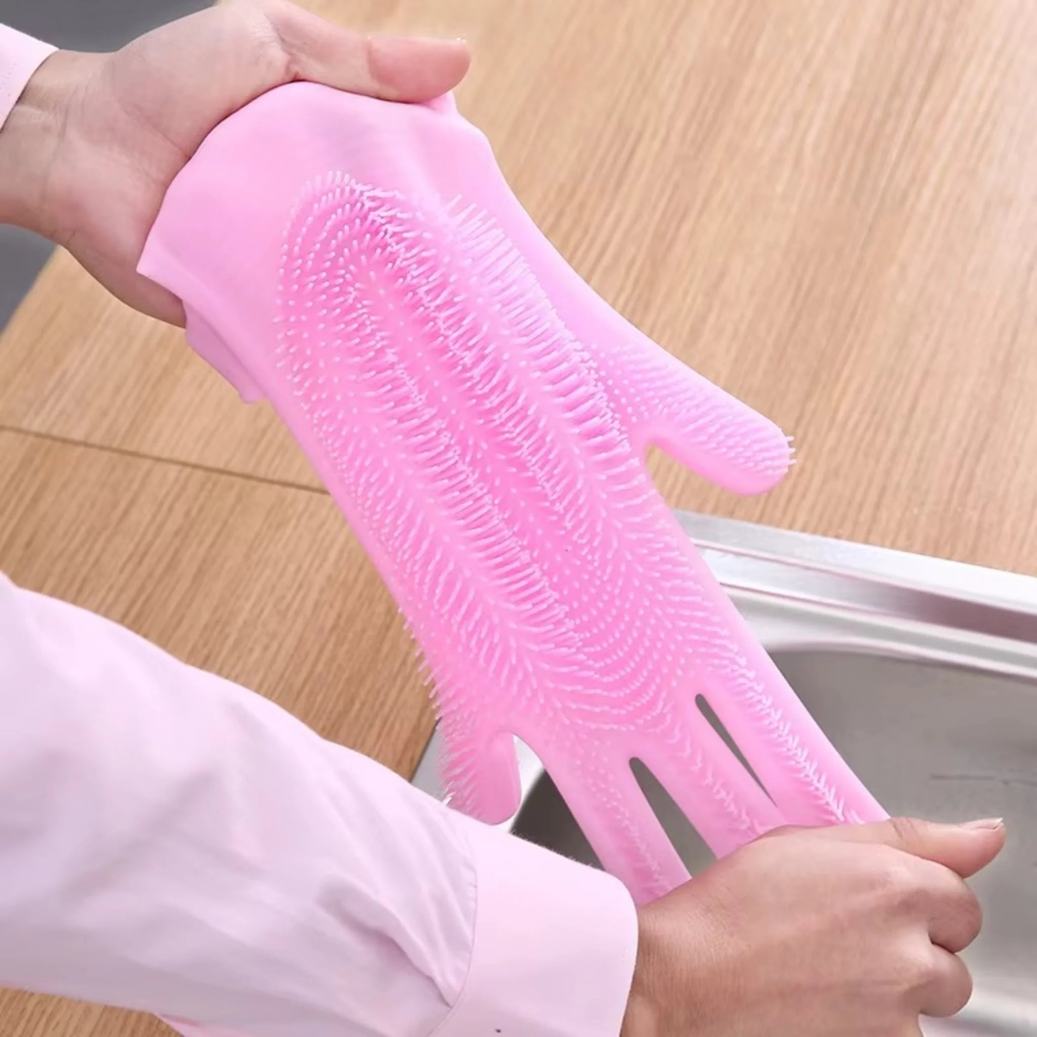 Multi-Purpose Silicone Scrub Gloves for Home Cleaning
