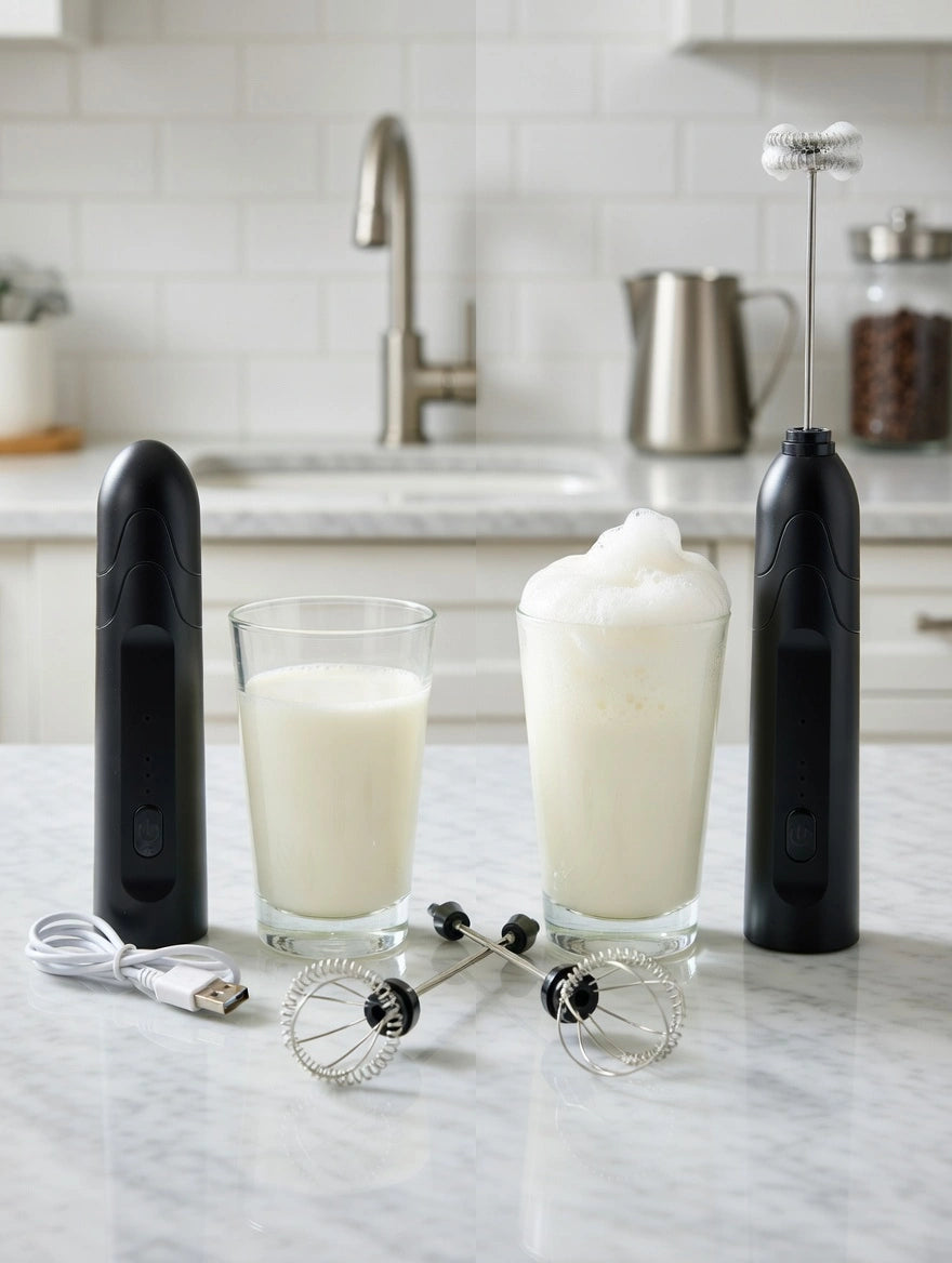USB Rechargeable Coffee Frother & Kitchen Beater