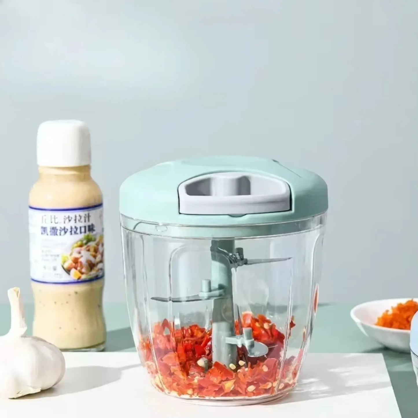 Manual Hand Pull Food Chopper – Fast Vegetable & Meat Cutting