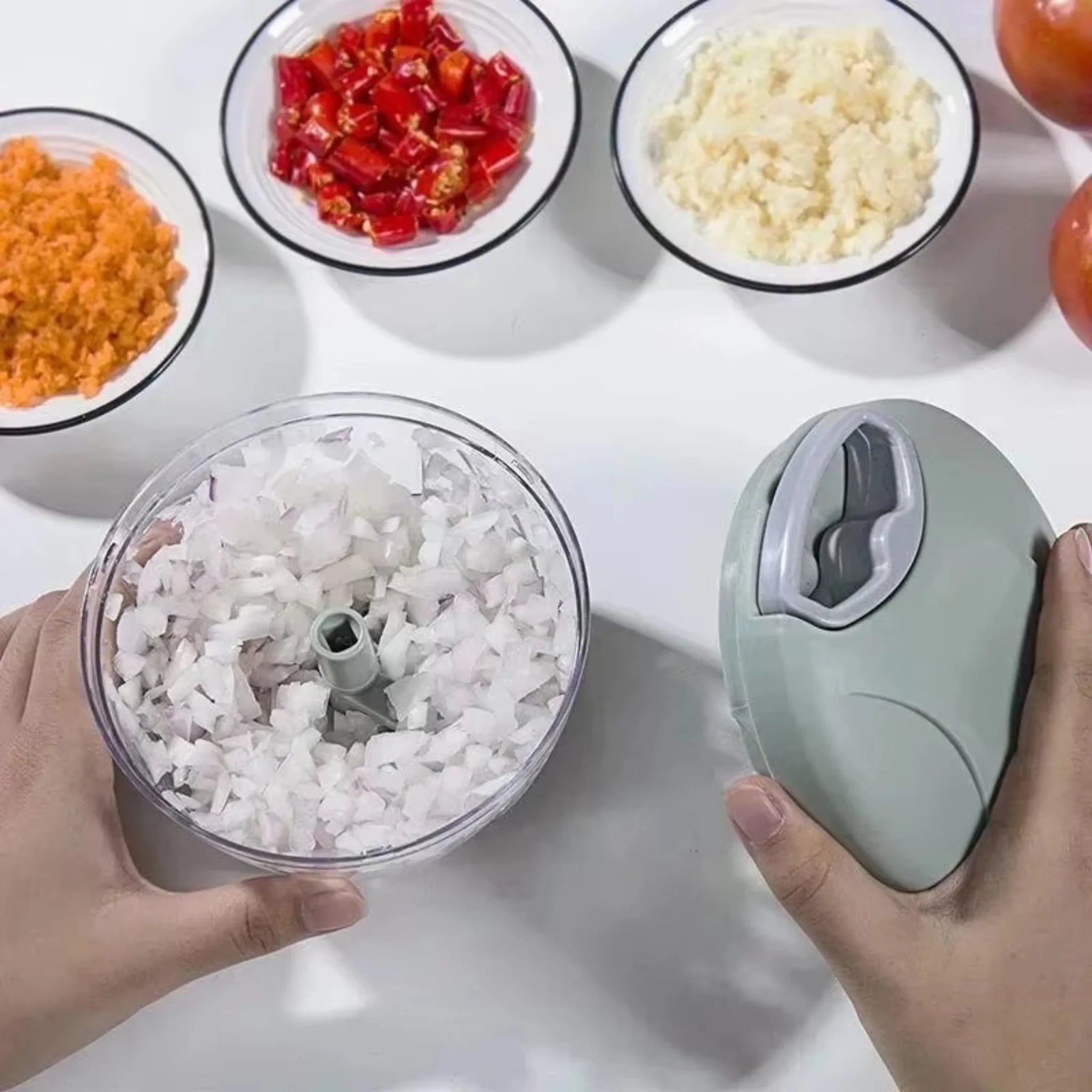 Manual Hand Pull Food Chopper – Fast Vegetable & Meat Cutting